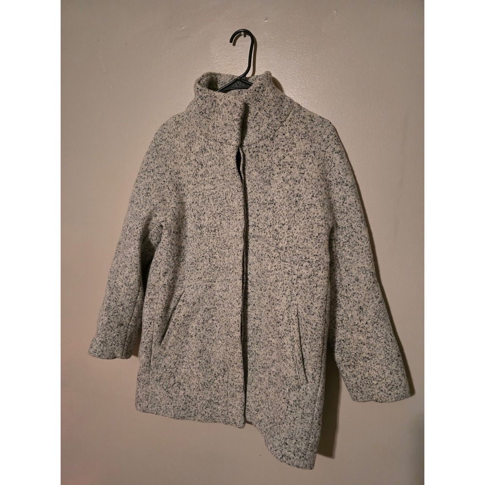 Club Monaco Tweed Coat Women's SP Gray Shawl Collar Button Up‎ Jacket Winter